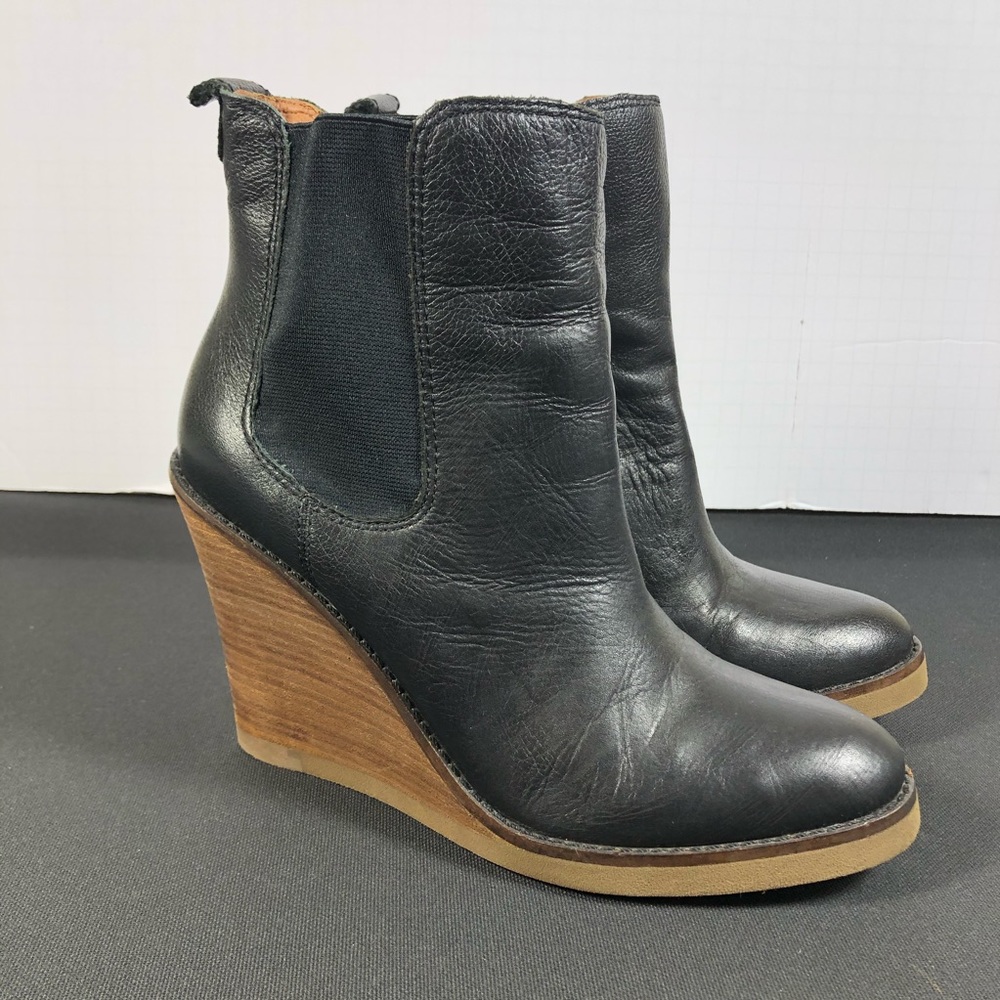 Lucky Brand Fedora Wedge Boots.